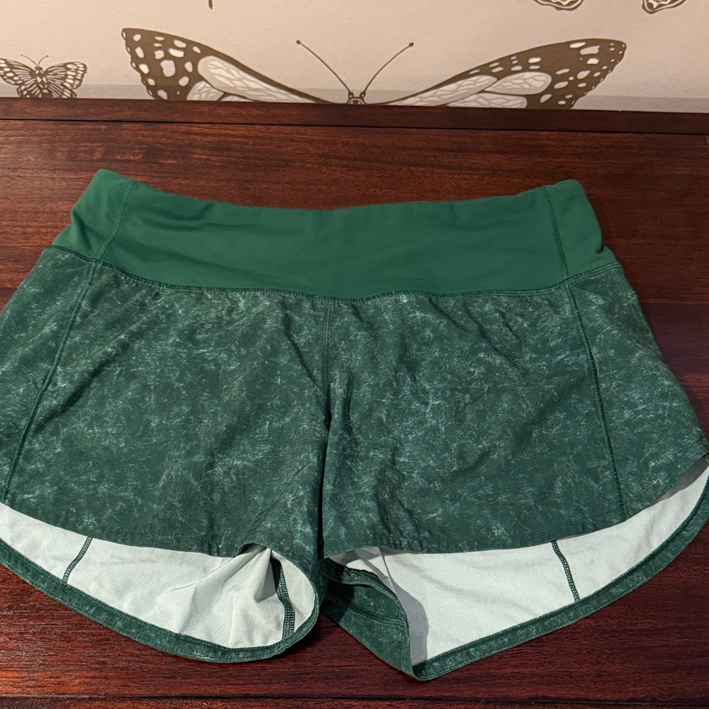 Lululemon running shorts. Everglade green. Size 6. Like new.